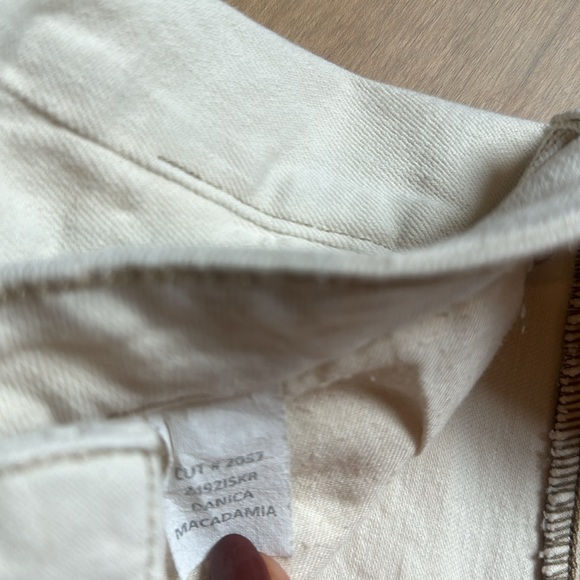 NWOT L’AGENCE Danica Wide Leg High Rise crop Jeans Macadamia - Picture 4 of 12